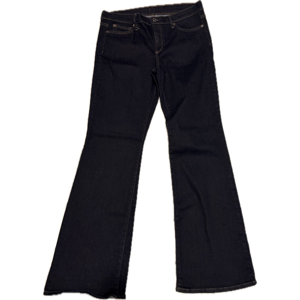 GAP 1969 Perfect Bootcut Jeans Womens 32R Dark Wash Indigo Mid Rise Denim Flare